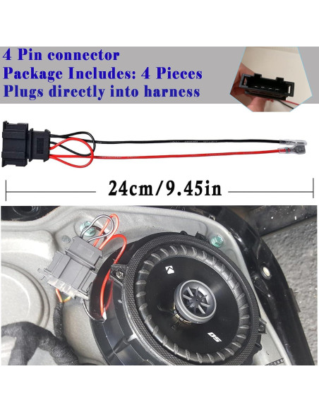 Adaptador de Arnés de Altavoz Danbojit para VW Jetta 4 Piezas Adaptador de Arnés de Altavoz Danbojit para VW Jetta 4 Piezas