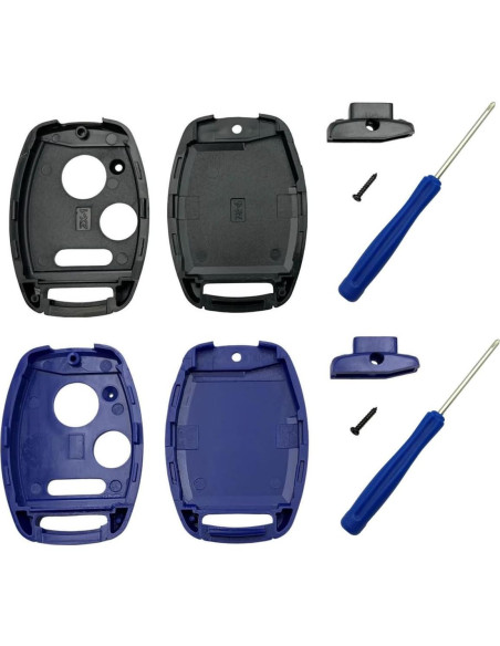 Funda de Llave Honda 3 Botones OVIOBOER Negro y Azul Funda de Llave Honda 3 Botones OVIOBOER Negro y Azul