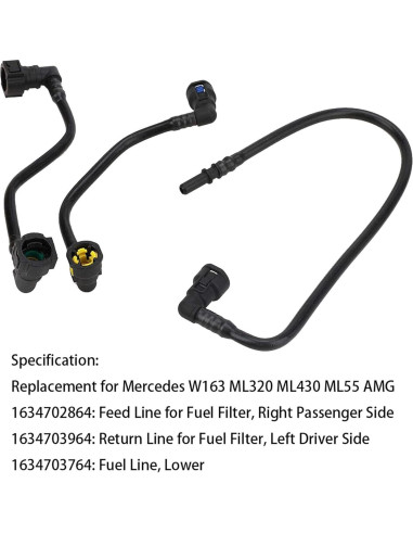 Kit Manguera Filtro Combustible Labwork 1634702864 para Mercedes