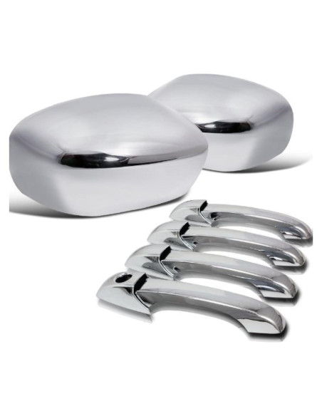 Mango de puerta cromado y cubierta de espejo Spec-D Tuning para Chrysler 300 300C 2005-2010 y Dodge Magnum 2005-2008 Mango de puerta cromado y cubierta de espejo Spec-D Tuning para Chrysler 300 300C 2005-2010 y Dodge Magnum 2005-2008