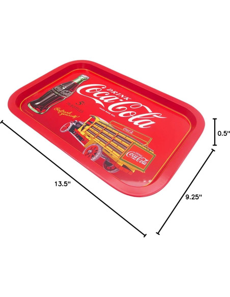 Bandeja Decorativa Coca Cola La Caja de Lata 34x23 cm Roja Bandeja Decorativa Coca Cola La Caja de Lata 34x23 cm Roja
