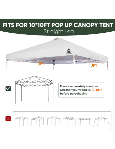 Cubierta Superior Canopy MordenApe 3x3m Blanca Impermeable Cubierta Superior Canopy MordenApe 3x3m Blanca Impermeable