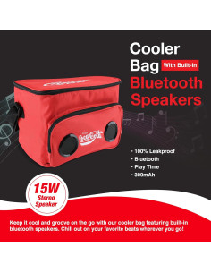 Bolsa Térmica Gabba Goods Coca Cola 25L con Altavoces Bluetooth 2