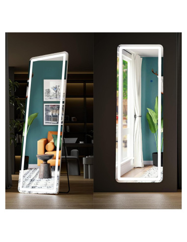 Espejo de Cuerpo Entero Elevon LED 162.5cm x 53.3cm Ajustable