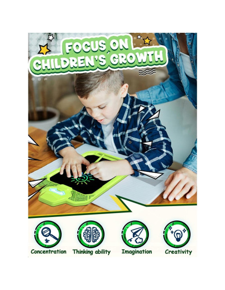 Tableta de Escritura LCD BUKEBU 10" Verde, Juguete Educativo Tableta de Escritura LCD BUKEBU 10" Verde, Juguete Educativo