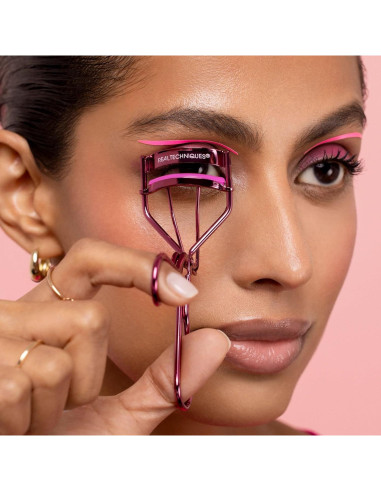 Rizador de Pestañas Real Techniques Rosa, Sin Pellizcos, 1 Cuenta