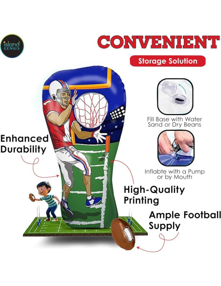Juego Inflable de Fútbol Island Genius 152 cm para Niños Juego Inflable de Fútbol Island Genius 152 cm para Niños
