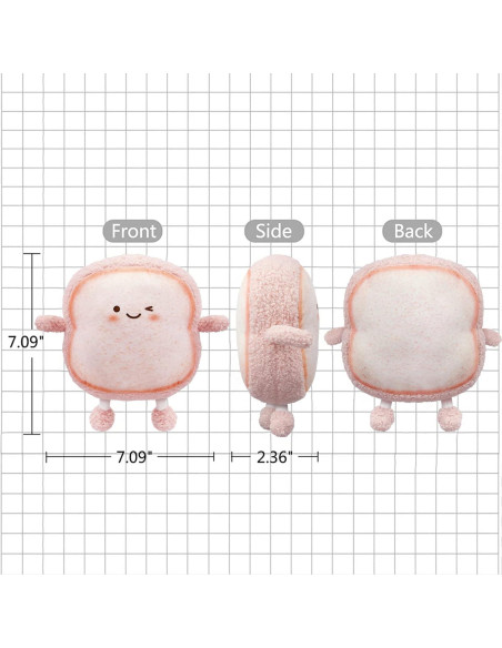 Almohada de Pan Tostado AOLIJIE Rosa 18x6 cm Peluche Almohada de Pan Tostado AOLIJIE Rosa 18x6 cm Peluche