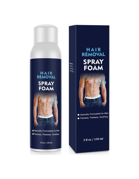 Espuma Depilatoria Indolora para Hombres Bablabear 168g Espuma Depilatoria Indolora para Hombres Bablabear 168g