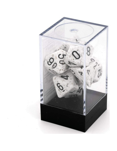 Juego de 7 Dados Poliedricos Chessex Camuflaje Ártico