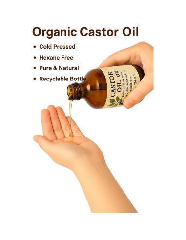 Set de Aceite de Ricino Orgánico BESEFFIE 8oz + Envolturas