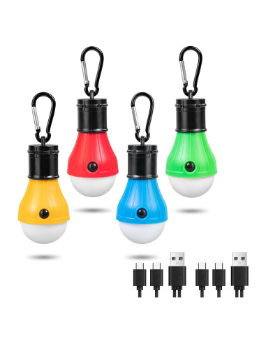 Linterna de Camping LED Recargable USB Jarxin 4 Colores