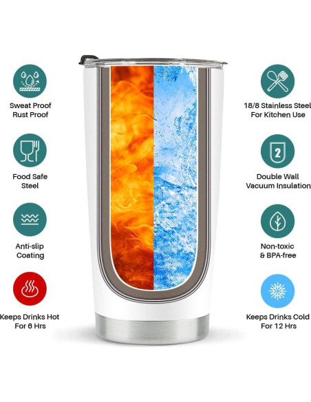 Vaso de Acero Inoxidable KDXPBZ Anime 591ml Doble Pared Vaso de Acero Inoxidable KDXPBZ Anime 591ml Doble Pared