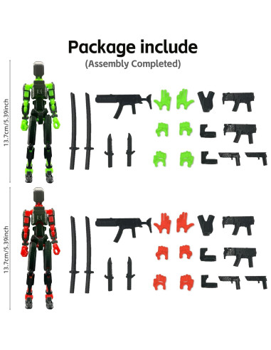 Conjunto de Figuras de Acción PEKOIU T13 Multi-Articuladas