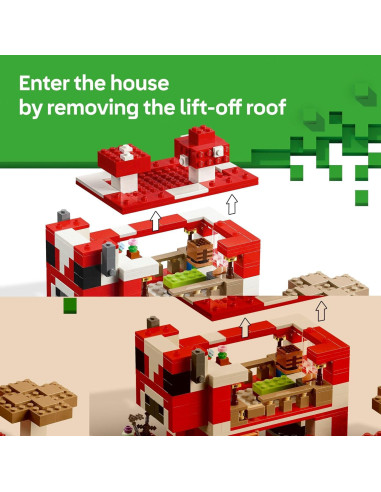 LEGO Minecraft Casa Mooshroom 21270 con 6 Figuras