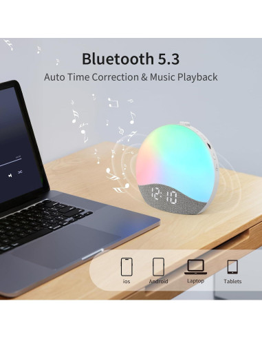 Reloj Despertador EASYERA AC-SCE60A con Luz y Sonidos