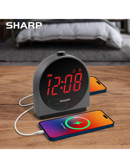 Reloj Despertador Sharp SPC5085C, 2 Alarmas, Carga USB Reloj Despertador Sharp SPC5085C, 2 Alarmas, Carga USB
