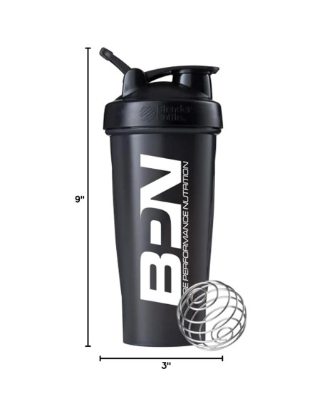 Botella Shaker BPN 828 ml con batidor negro Botella Shaker BPN 828 ml con batidor negro