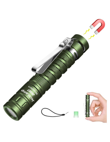 Linterna EDC JeckLamp 550 Lúmenes AAA Magnética Verde