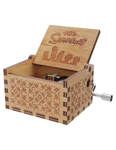 Caja de Música Los Simpsons Huntmic 18 Tonos Madera Manual Caja de Música Los Simpsons Huntmic 18 Tonos Madera Manual
