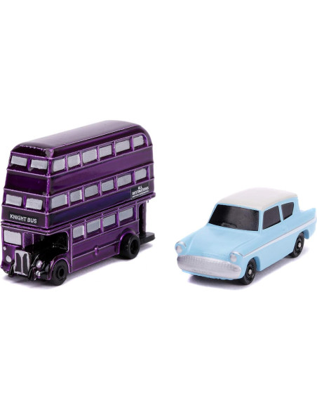 Jada Toys Mini Vehículos Harry Potter 1959 Ford Anglia y Autobús Jada Toys Mini Vehículos Harry Potter 1959 Ford Anglia y Autobús