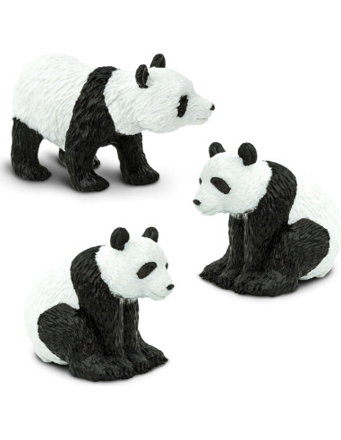 Safari Ltd. Conjunto de 9 Figuras de Panda Educativas