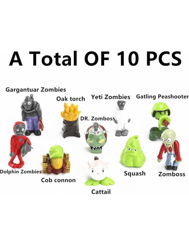 Set de 10 Figuras de Acción PVZ JHESAO Juguetes para Niños