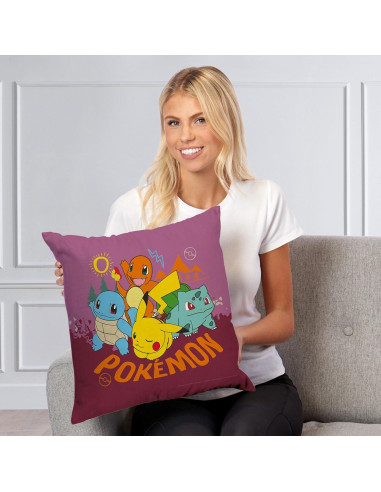 Cojín decorativo Pokemon NORESTE 45.72x45.72 cm suave
