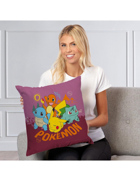 Cojín decorativo Pokemon NORESTE 45.72x45.72 cm suave Cojín decorativo Pokemon NORESTE 45.72x45.72 cm suave