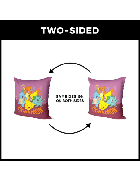 Cojín decorativo Pokemon NORESTE 45.72x45.72 cm suave Cojín decorativo Pokemon NORESTE 45.72x45.72 cm suave
