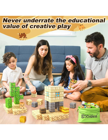 Bloques Magnéticos Gooidea 88PCS Set Desierto 30x21cm Bloques Magnéticos Gooidea 88PCS Set Desierto 30x21cm