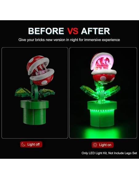 Kit de Luz LED para Lego Super Mario Planta Piranha 71426 Kit de Luz LED para Lego Super Mario Planta Piranha 71426