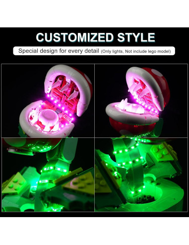 Kit de Luz LED para Lego Super Mario Planta Piranha 71426