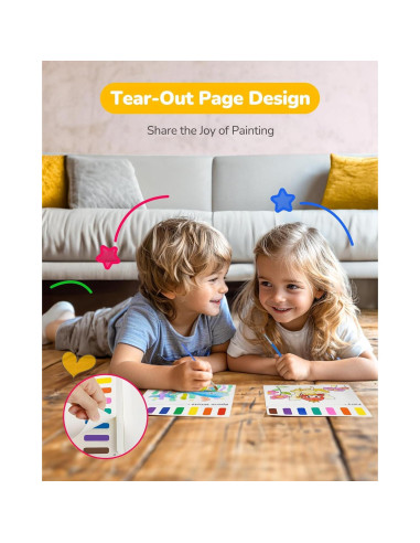 Set de Pintura Acuarela TECJOE para Niños 4-8 Años