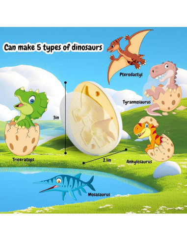 Set de Juguetes de Masa Yositochuan 55PCS Dinosaurios