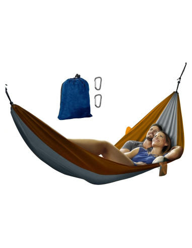Hamaca Portátil Doble Argento SC Nylon Reforzado 226kg Naranja