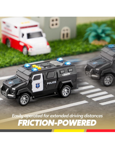 Juego de Vehículos de Emergencia JOVA - 3 Autos con Sonido