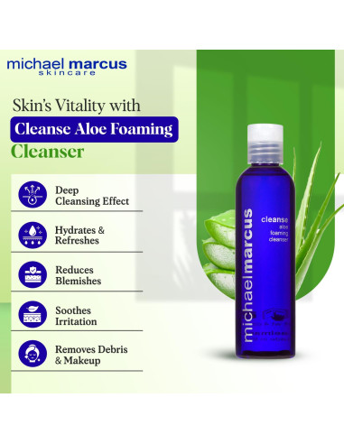 Limpiador Facial Espumoso Michael Marcus Aloe 118 ml - Hidratante