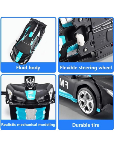 Coche Transformable en Robot SHANTOU 23.88x9.91cm Azul