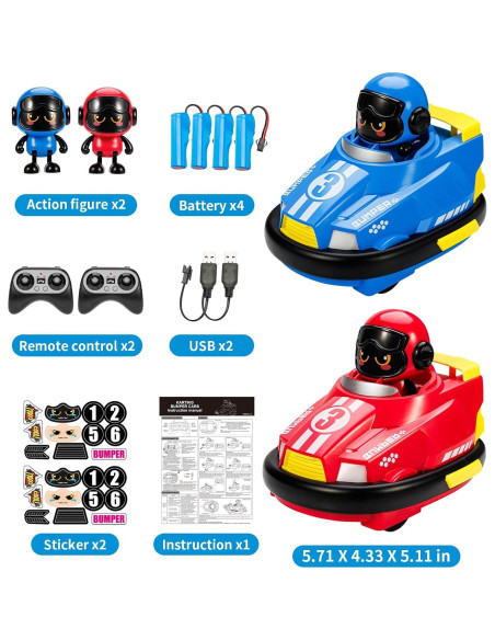 Paquete de 2 Coches RC Bessome para Niños 3-8 Años Paquete de 2 Coches RC Bessome para Niños 3-8 Años