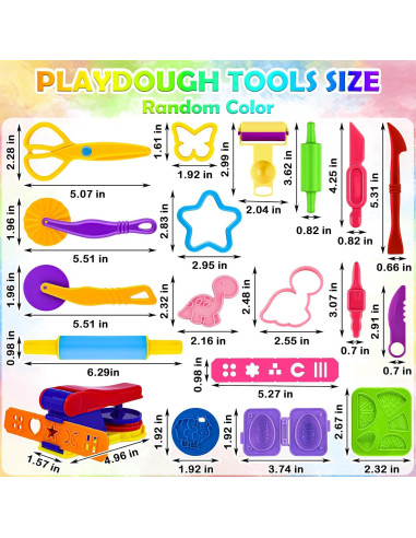 Kit de Herramientas de Playdough 44 Piezas Oun Nana