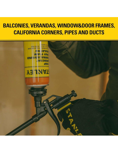 Espuma Aislante Spray STANLEY F 990P 765 g - Cubre 1.86 m