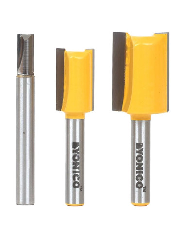 Juego de Brocas YONICO 14323q para Router 3 Brocas 1/4"