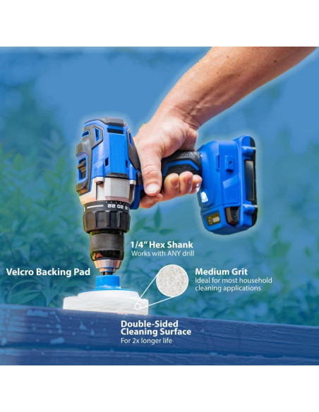 Juego de 7 Cepillos de Taladro RotoScrub para Limpieza Juego de 7 Cepillos de Taladro RotoScrub para Limpieza
