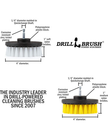 Cepillo de Taladro Drillbrush 4" para Limpieza de Baño
