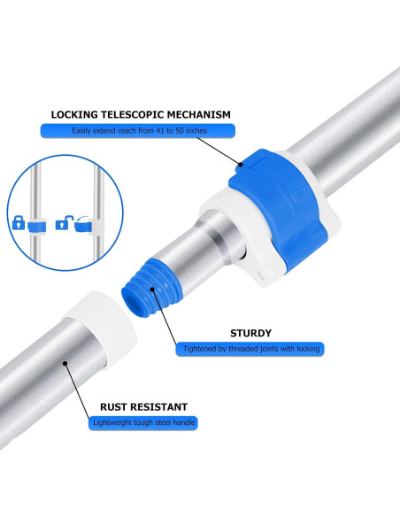 Cepillo de limpieza Lalafancy 3 en 1 con mango extensible 127 cm Cepillo de limpieza Lalafancy 3 en 1 con mango extensible 127 cm