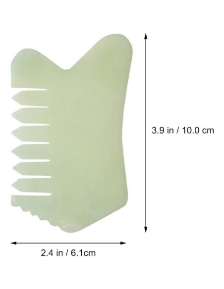 Peine de Masaje de Jade Healifty 8.89cm - Gua Sha Cuero Cabelludo Peine de Masaje de Jade Healifty 8.89cm - Gua Sha Cuero Cabelludo