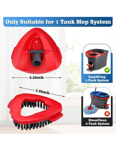 Cabezal de Cepillo y Base Mop EasyWring 1 Tank 2 Pcs