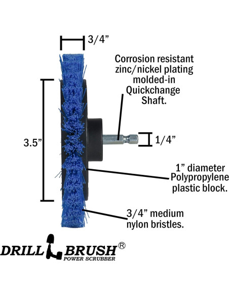 Kit de Cepillos Limpiadores para Taladro Drillbrush - 5 Piezas Kit de Cepillos Limpiadores para Taladro Drillbrush - 5 Piezas