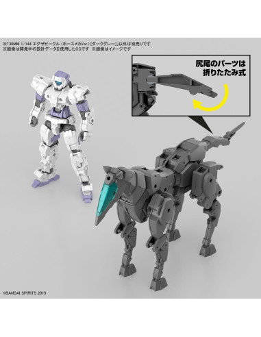 Kit de Modelo Bandai 30 MM Caballo Mecha 1/144 Gris
